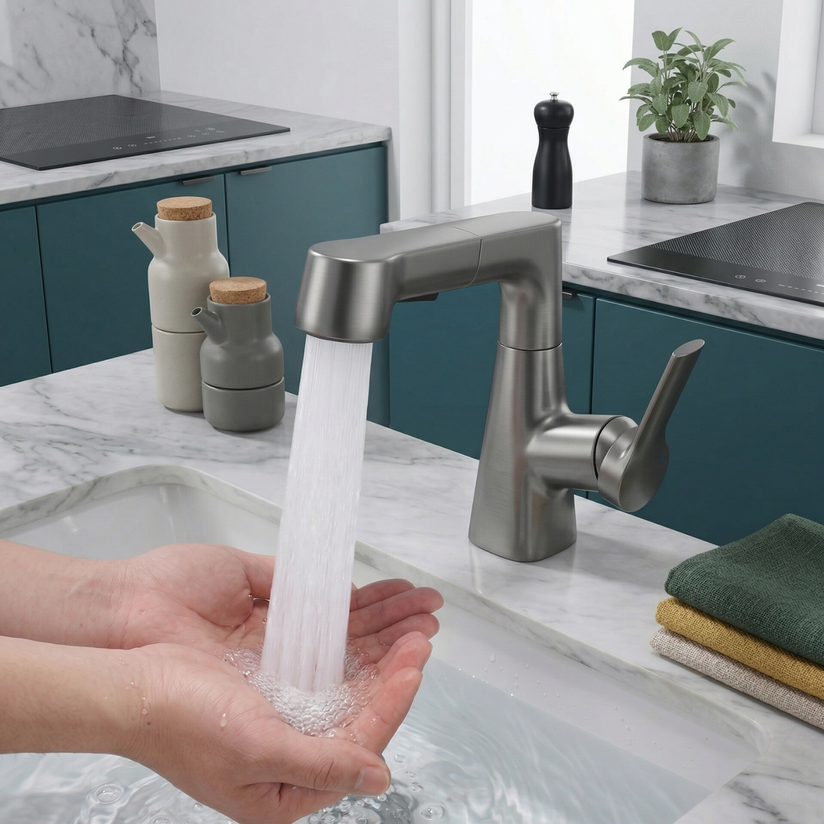 Rivermist 360° Pull-Out Kitchen Faucet — dual stream and spray modes | Casa Norex