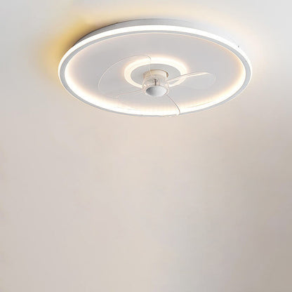 Modern Acrylic Round Minimalistic LED Flush Mount Fan Light