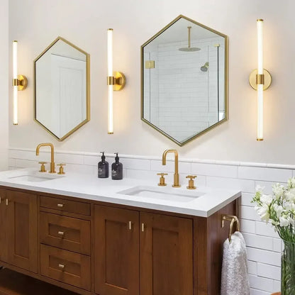 Tinsley sconce light on - soft white 4000K glow - Casa Norex