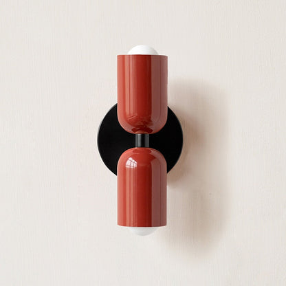 Colorful Minimalist Dual-Bulb Wall Sconce for Modern Ambience