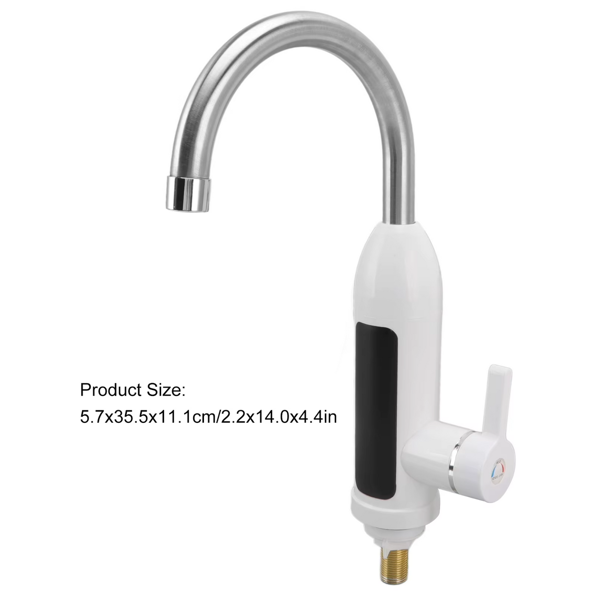 Heatwell Bathroom Faucet side profile — White finish — Casa Norex