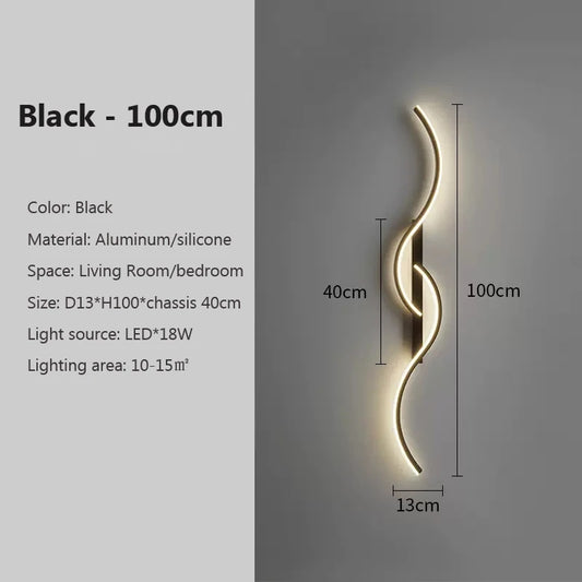 Linear LED wall sconce in living room setting — even wall wash | Casa Norex