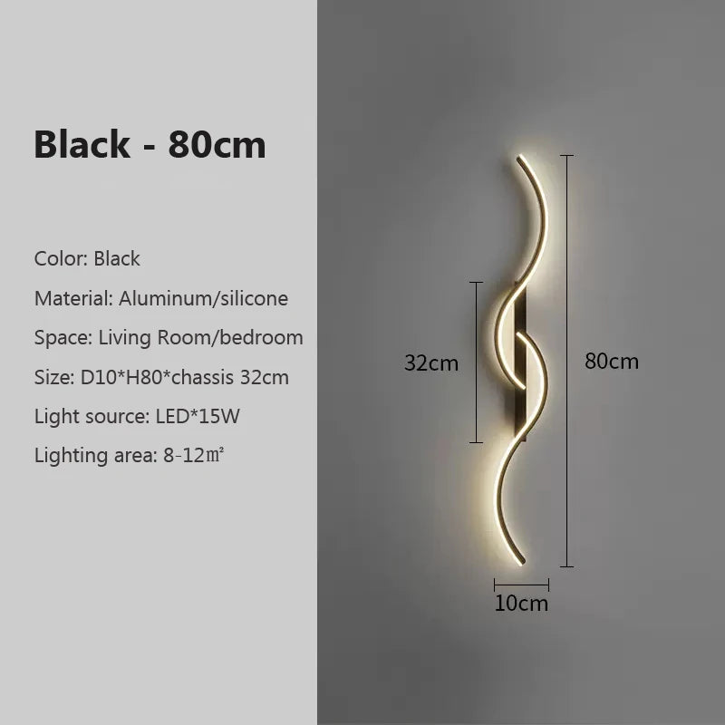 Linear LED wall sconce 60 80 and 100cm lengths — gold finish | Casa Norex