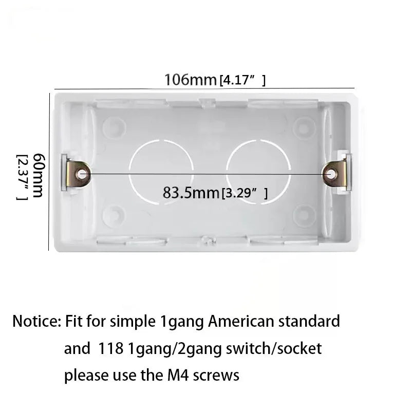 1-gang wall mounting box for hammered brass toggle switch panel | Casa Norex