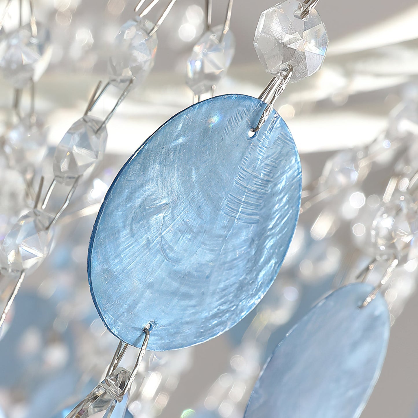 Sasha Capiz Bead Chandelier