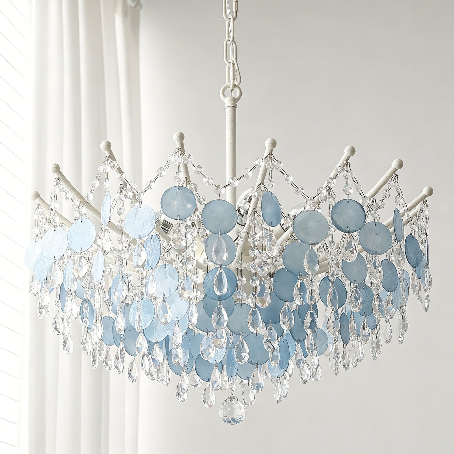 Sasha Capiz Bead Chandelier