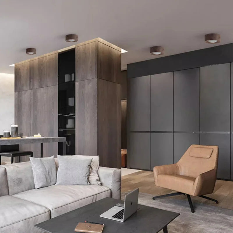 Ceiling spotlight size and mounting height reference