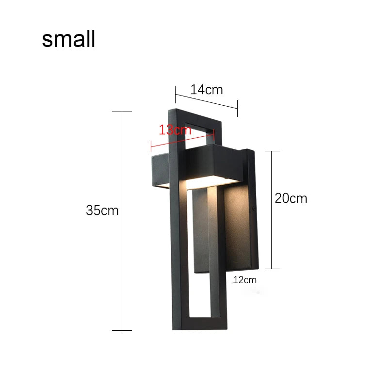 Ridgeline Retro Outdoor Wall Sconce — black aluminum, 10W LED | Casa Norex