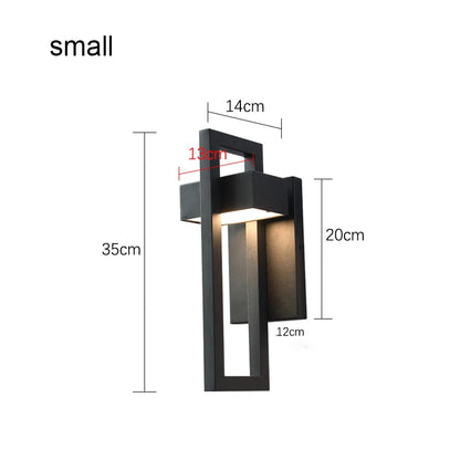 Ridgeline Retro Outdoor Wall Sconce — black aluminum, 10W LED | Casa Norex