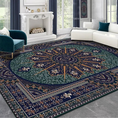 Close-up of 3D-printed Persian medallion motif on Adrina rug | Casa Norex