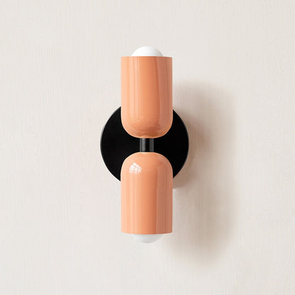 Colorful minimalist wall sconce beige - bedroom accent lighting - Casa Norex