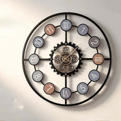 Retro Gear Wall Clock packaging detail — Casa Norex