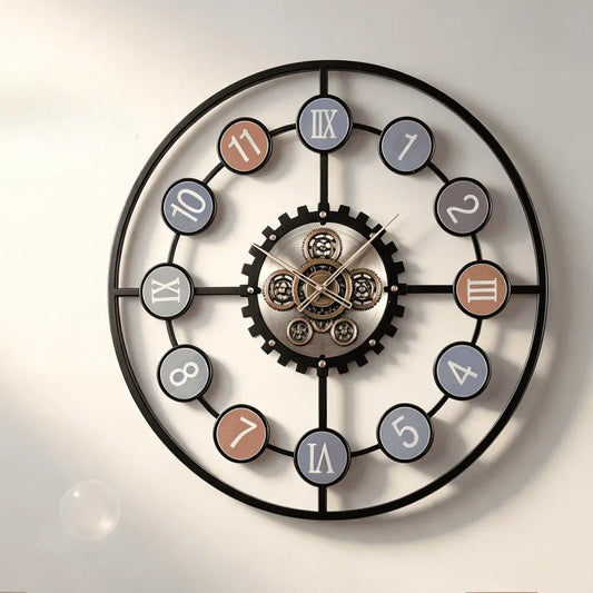 Retro Gear Wall Clock packaging detail — Casa Norex