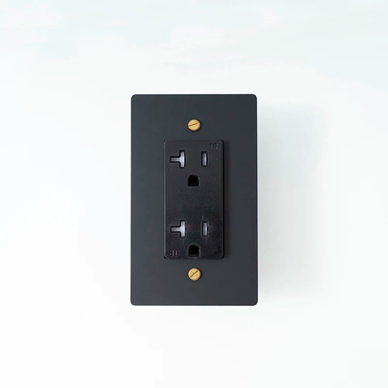 Black Gold 20A wall outlet — standard socket — Casa Norex