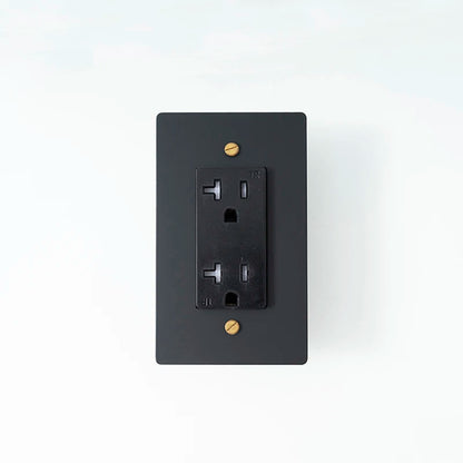 Black Gold 20A wall outlet — standard socket — Casa Norex
