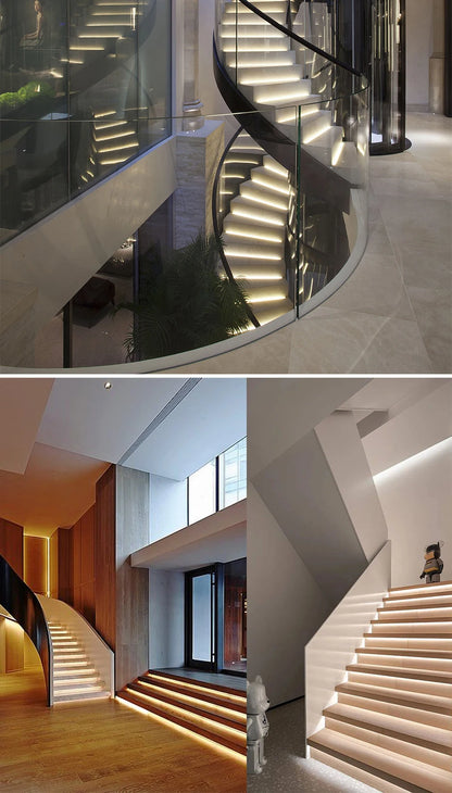 Stair LED strip light kit digital display controller — brightness, delay and speed settings | Casa Norex