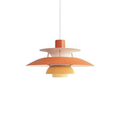 Colorful aluminum pendant lights grouped - kitchen island cluster - Casa Norex