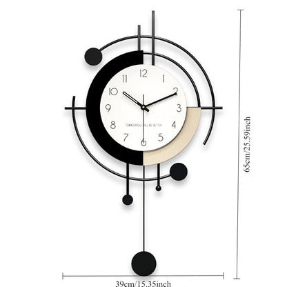 Metal & Wood Wall Clock — Small size, wood-textured dial | Casa Norex