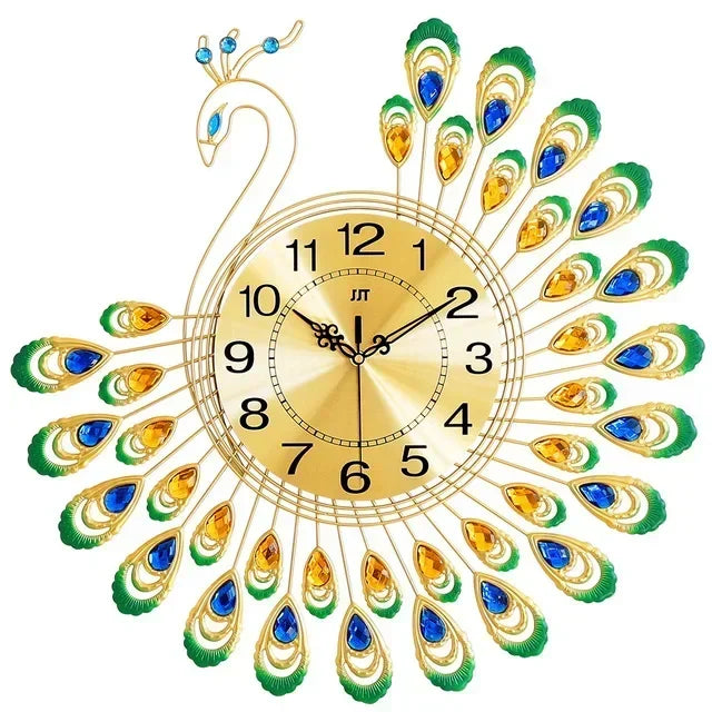 Peacock Metal Wall Clock