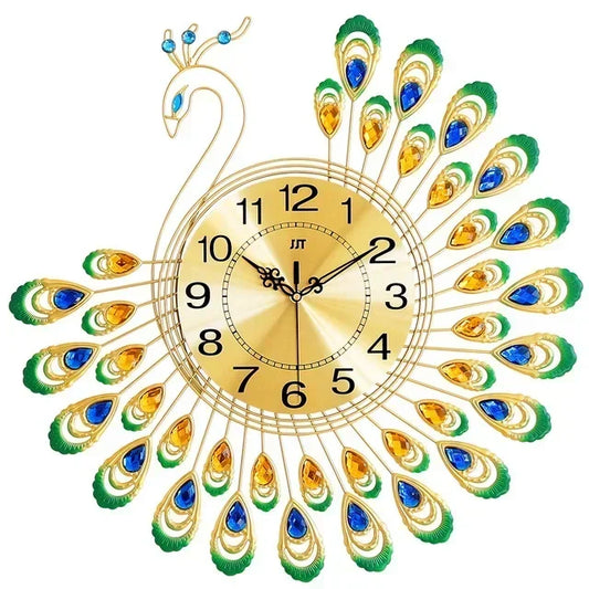 Peacock Metal Wall Clock
