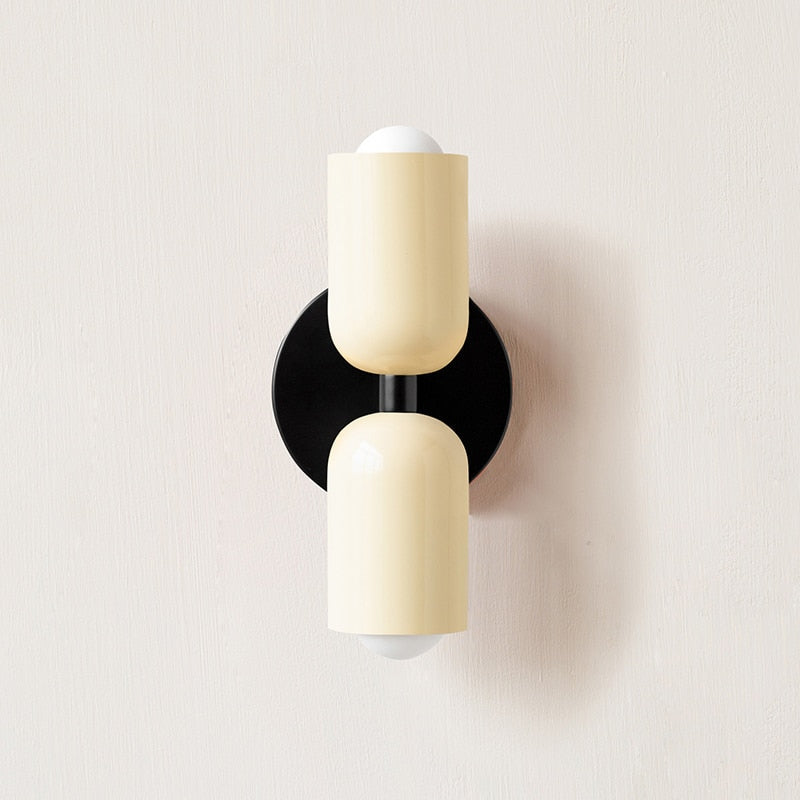 Dual-bulb wall sconce — minimalist matte beige finish | Casa Norex