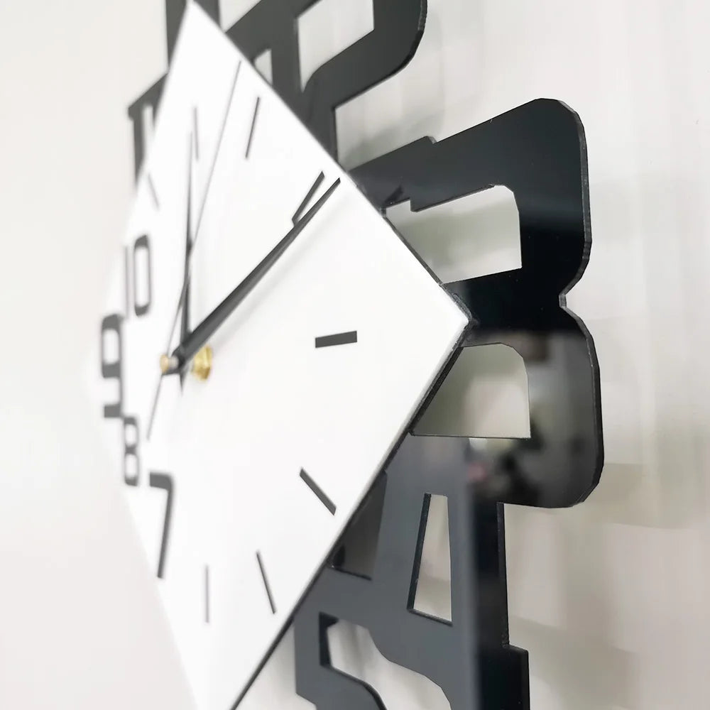 Swinging Numeral Pendulum Wall Clock silent quartz movement detail | Casa Norex