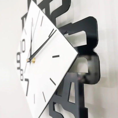 Swinging Numeral Pendulum Wall Clock silent quartz movement detail | Casa Norex
