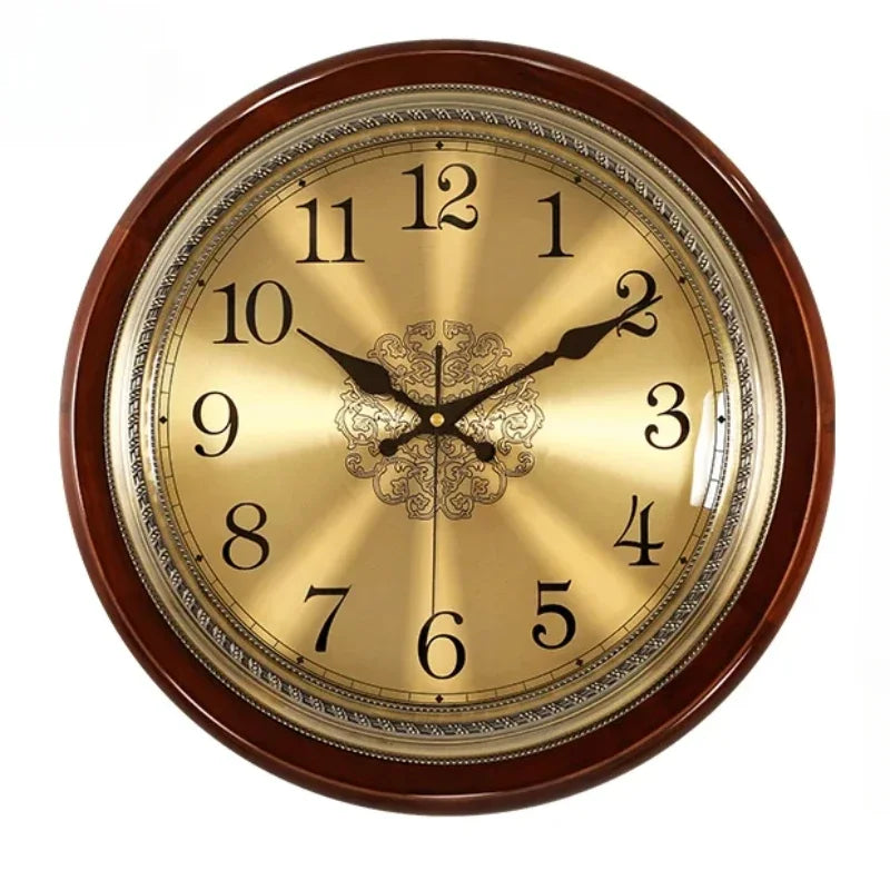 Vintage Gold Metal Wall Clock