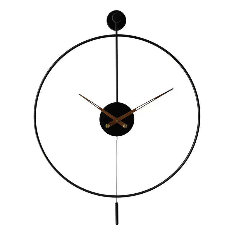 Scandinavian Metal Wall Clock — 50cm Black finish | Casa Norex
