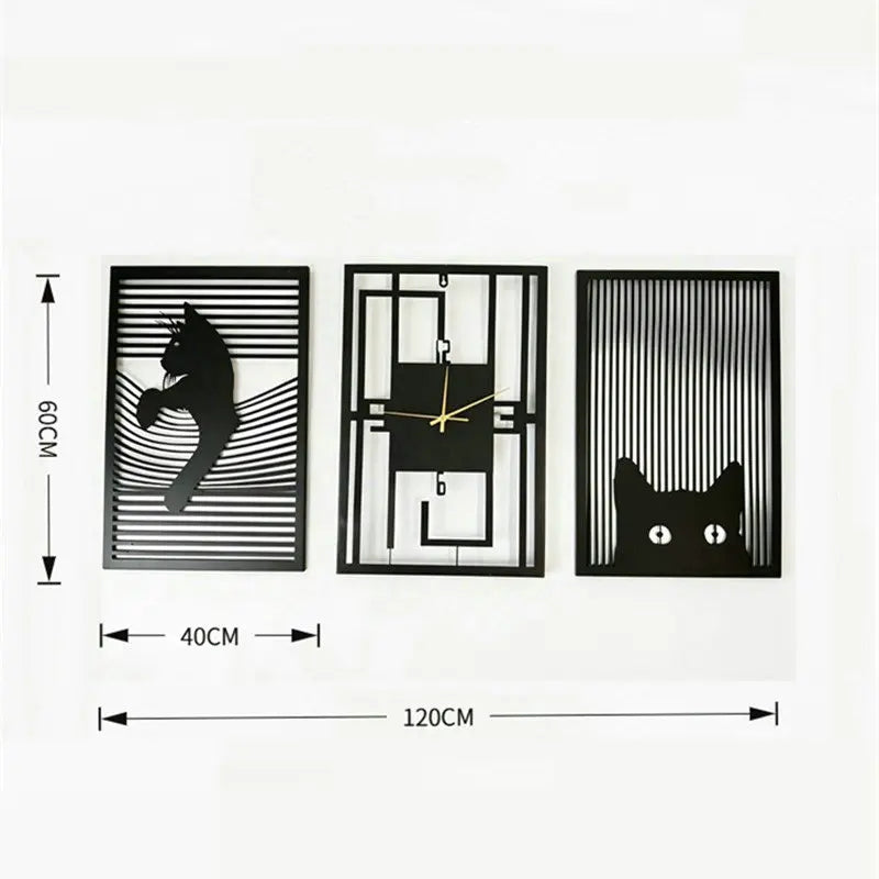 Line Art Wall Clock Trio detail view 5 — Casa Norex