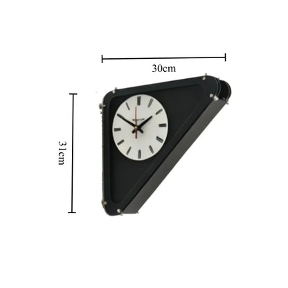 Acrylic Triangle Corner Wall Clock Black finish | Casa Norex