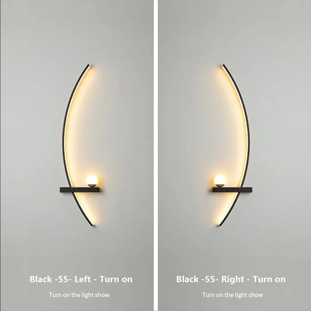 LED wall sconce in bedroom setting — remote-dimmable bedside light | Casa Norex