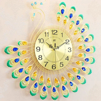 Peacock Metal Wall Clock