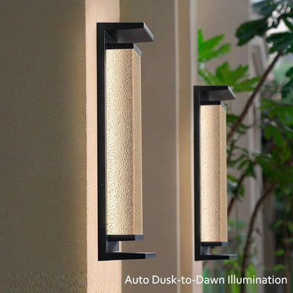 Solar dusk to dawn wall lantern mounting bracket close-up