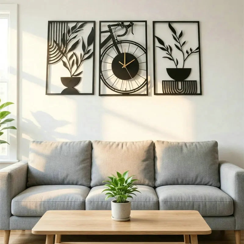 Line Art Wall Clock Trio detail view 10 — Casa Norex