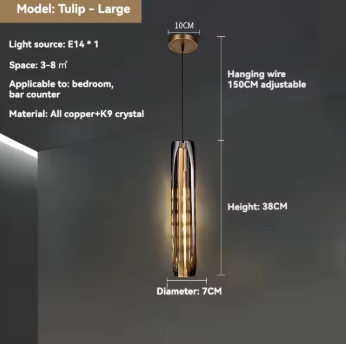 Camellia Crystal Pendant Light