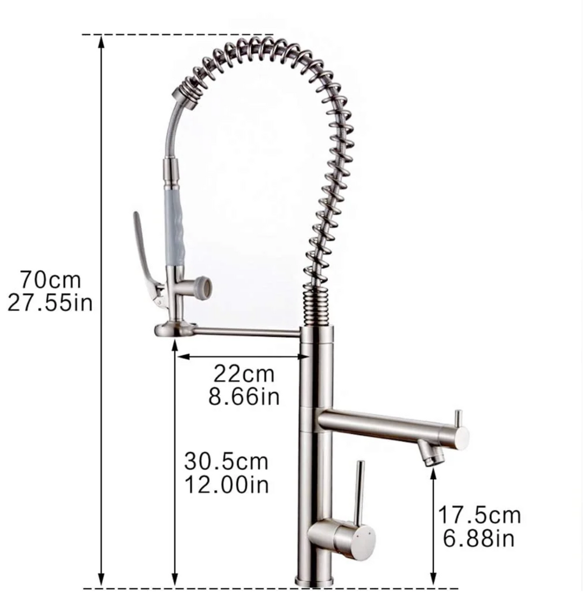 Harlow Pull-Down Kitchen Faucet valve detail — Black Bronze finish — Casa Norex