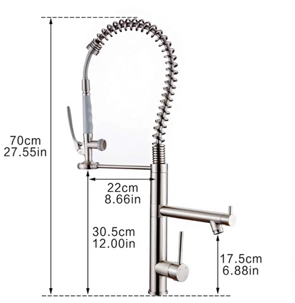 Harlow Pull-Down Kitchen Faucet valve detail — Black Bronze finish — Casa Norex