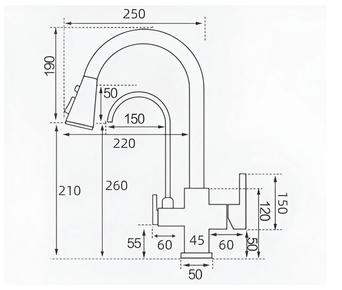 Wellspring 3-Way Filtered Kitchen Faucet with Pull-Down Spout