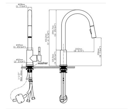 Kessler Touch Kitchen Faucet with Pull-Down Sprayer
