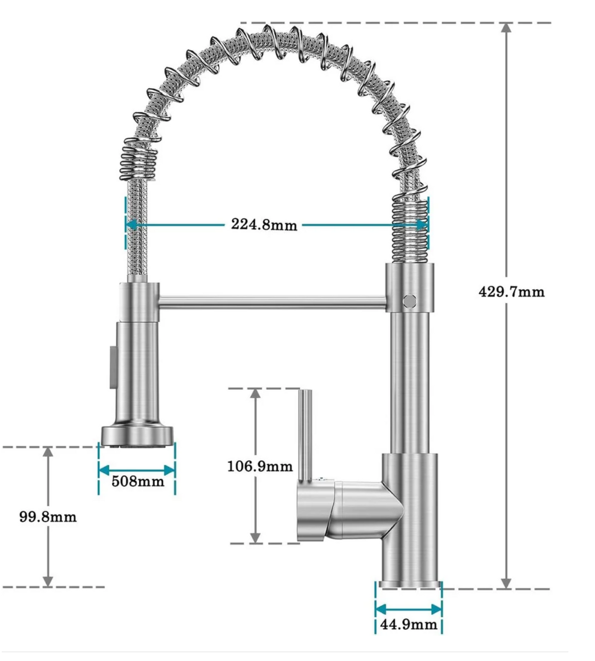 Ironclad Pre-Rinse Spring Pull-Down Kitchen Faucet