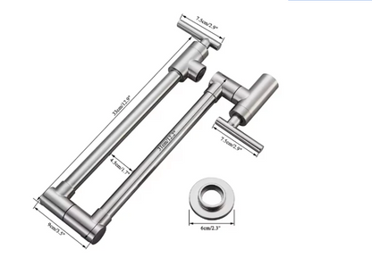 Rangewell Pot Filler Kitchen Faucet spout close-up — Matte Black finish — Casa Norex (2)