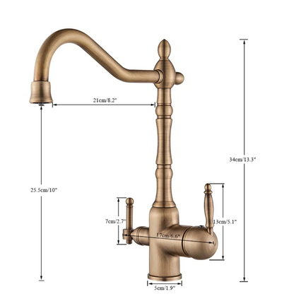 Claritas Kitchen Faucet spout close-up — Gold finish — Casa Norex