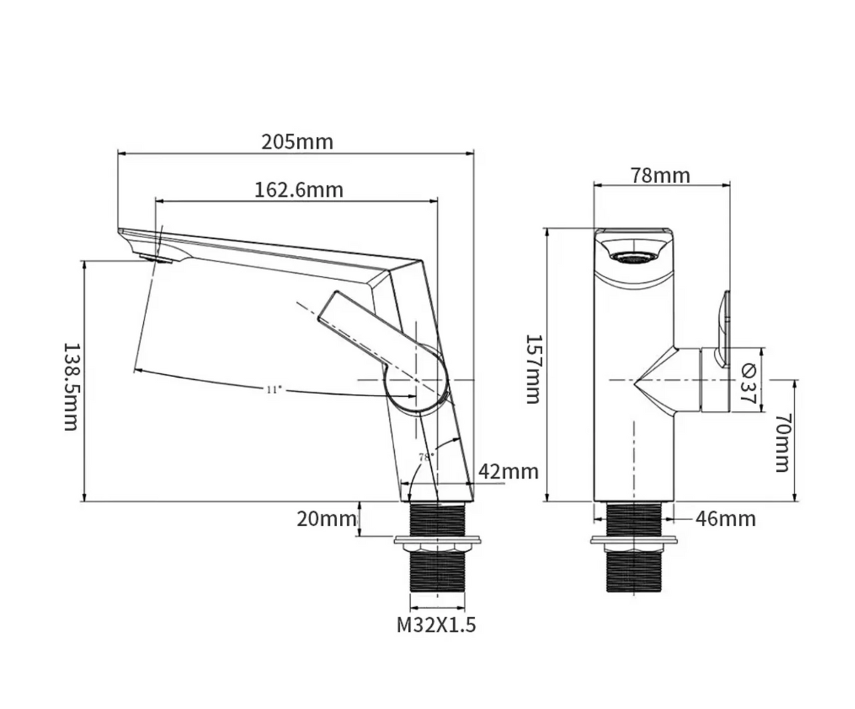 Purelane Single-Handle Bathroom Mixer Faucet