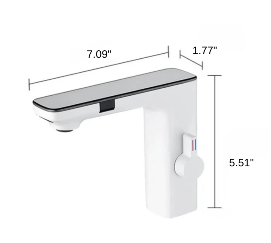 Sensora Bathroom Basin Faucet full profile — Chrome finish — Casa Norex