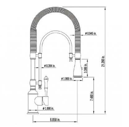 Ironvale Industrial Pull-Down Kitchen Faucet
