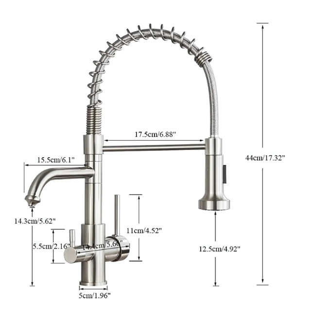 Glenmore 3-Way Filtered Pull-Down Kitchen Faucet
