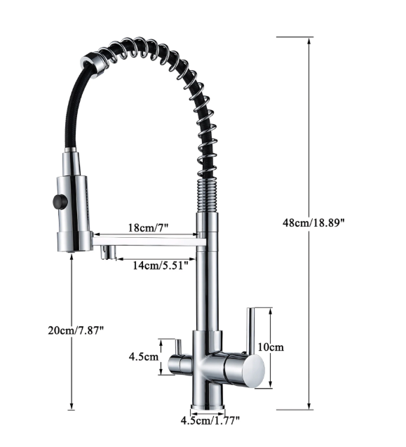 Ashgrove 3-Way Filtered Pull-Down Kitchen Faucet