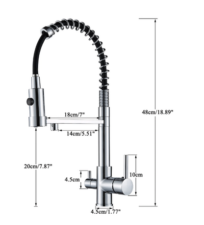 Ashgrove 3-Way Filtered Pull-Down Kitchen Faucet