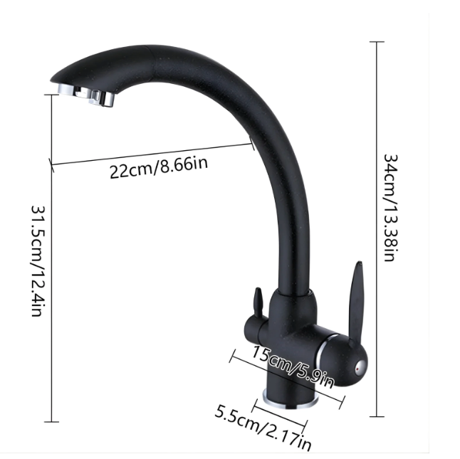 Stonewell 3-Way Kitchen Faucet with Pull-Out Sprayer